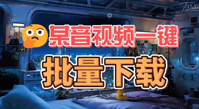 抖音视频批量解析下载工具，操作超简，一键即可下载！