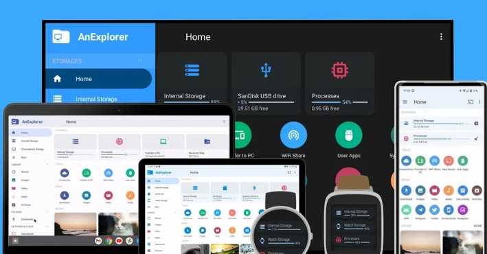 AnExplorer，文件管理器，电视 / 手机 / 手表 / VR 头显全能适配